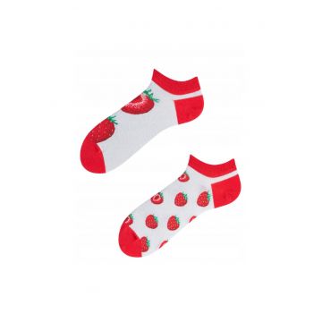 Sosete barbatesti pe glezna -  Imprimeu capsuni - Multicolor - 35-38 EU