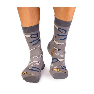 Sosete bumbac organic  39-42 EU - gri deschis - 78% bumbac organic - elastic confortabil