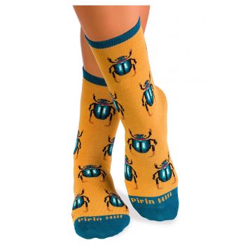 Sosete bumbac organic - COLOUR COTTON Beetle