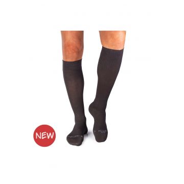 Sosete compresive lungi 3/4 din Bumbac Mercerizat Antracit