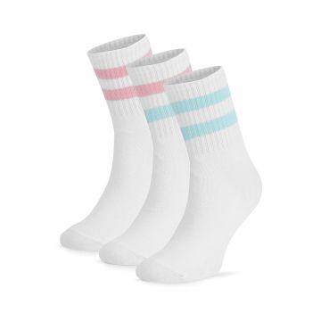 Sosete dama -  3 perechi - alb