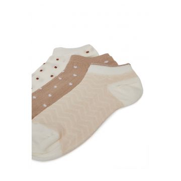 Sosete dama  bej - set de sosete krotkiedfwq