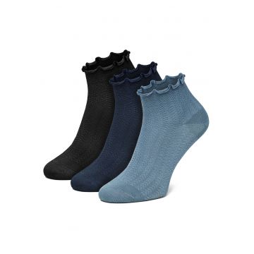 Sosete dama -  lungi - Albastru / Negru