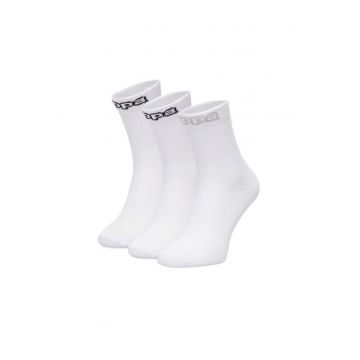 Sosete dama  lungi - bumbac - alb