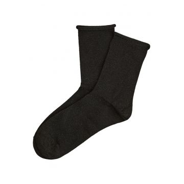 Sosete dama - Lungi - Elegante-stralucitoare - Negru - Anna - Negru