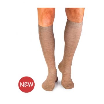 Sosete lungi 3/4 Fine din Lana - 35-38 EU - Bej