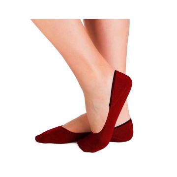Sosete tip talpici Invisible Organic Socks Bordeaux 2 Bordeaux - 39-42 EU - Rosu bordo