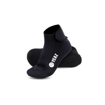 Sosete unisex pana la glezna cu inchidere velcro pentru antrenament - Negru