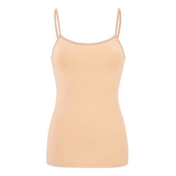 Top de casa din amestec de bumbac cu model uni - Bej deschis