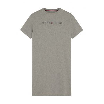 Camasa de noapte de bumbac organic cu imprimeu logo