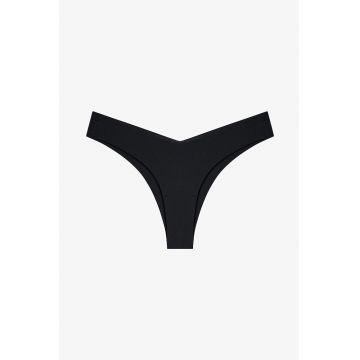 Chiloti brazilieni cu model uni - Negru