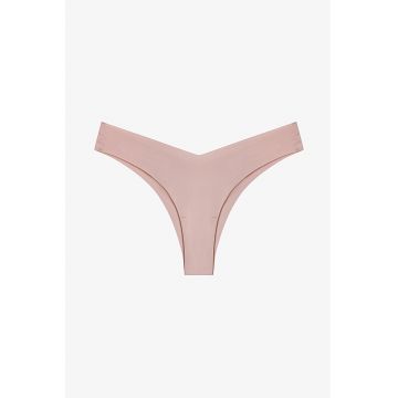 Chiloti brazilieni cu model uni - Roz pudrat