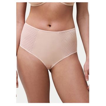 Chiloti clasici cu talie inalta  roz