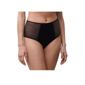 Chiloti clasici  talie inalta - negru - lenjerie intima dama -