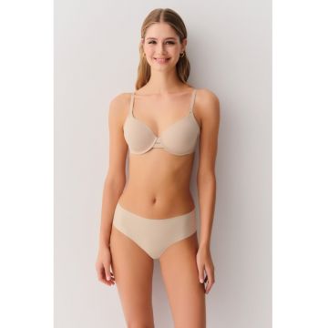 Chiloti cu model uni - fara cusaturi - Bej deschis -