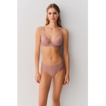 Chiloti cu model uni - fara cusaturi - Roz prafuit -