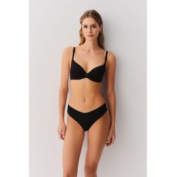 Chiloti hipster cu linia taliei in V - fara cusaturi - Negru -