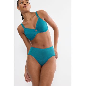 Chiloti hipster din plasa Signature - Albastru petrol