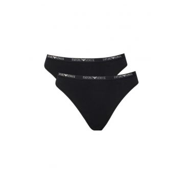 Set chiloti brazilieni pentru femei -  alb - vascoza - Negru