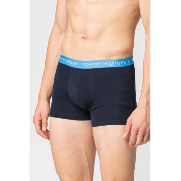 Set de boxeri cu banda logo in talie - 3 perechi - Lila/Bleumarin