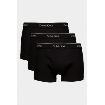 Set de boxeri cu banda logo in talie - 3 perechi - Negru