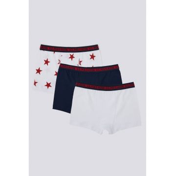 Set de boxeri cu logo - 3 perechi - Alb/Bleumarin