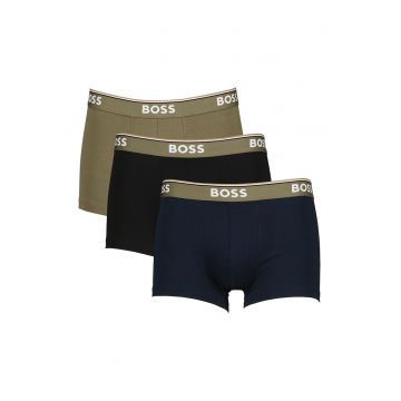 Set de boxeri cu logo - 3 perechi - Negru/Kaki/Bleumarin