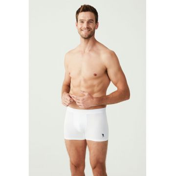 Set de boxeri cu logo discret - 3 perechi - Alb