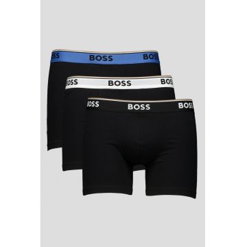 Set de boxeri din amestec de bumbac - 3 perechi - Negru