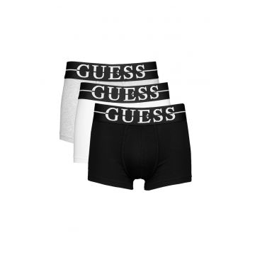 Set de chiloti din amestec de bumbac - 3 perechi - Alb/Negru/Gri melange