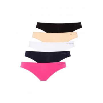 Set de chiloti din amestec de bumbac si modal - 5 perechi - Multicolor