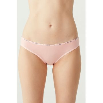 Set de chiloti din amestec de modal - 3 perechi - Rosu/Bej/Piersica