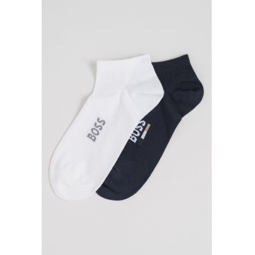 Set de sosete din amestec de bumbac - pana la glezna - 2 piese - Alb/Negru