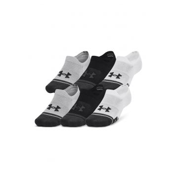Set de sosete foarte scurte pentru fitness Performance Tech - 3 perechi - Alb/Negru