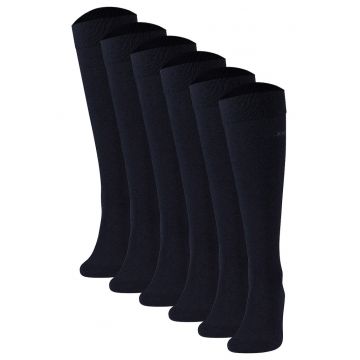 Set de sosete lungi pana la genunchi- 6 perechi - Albastru inchis