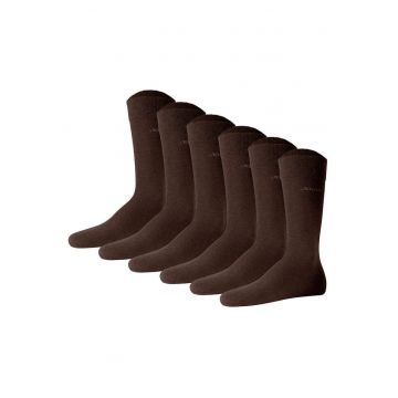 Set de sosete lungi unisex - 6 perechi - Maro inchis