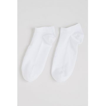 Set de sosete pana la glezna - cu imprimeu logo - 2 perechi - Alb optic
