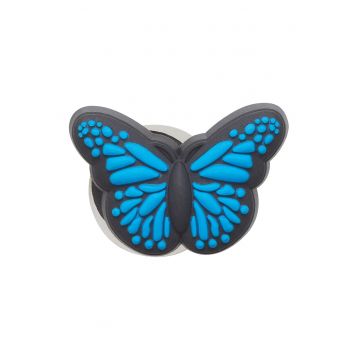 Talisman in forma de fluture pentru saboti Jibbitz - Negru/Albastru