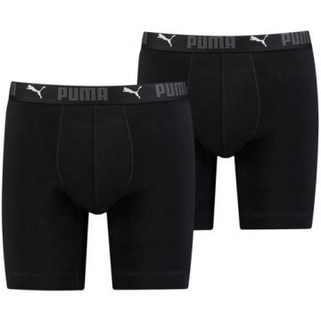 Boxeri barbati Puma Sport Cotton Long Boxer 2p Black 93552301
