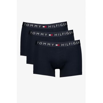 Boxeri din amestec de bumbac cu logo - 3 perechi - Albastru ultramarin