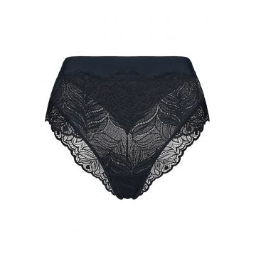 Chiloți cu talie înaltă dama Aurora - Negru