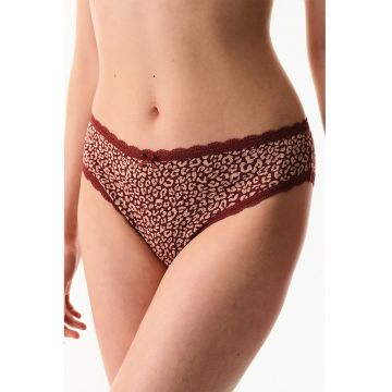 Chiloti cu animal print - Caramiziu/Roz prafuit