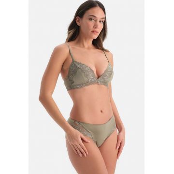 Chiloti cu garnituri din dantela - Kaki