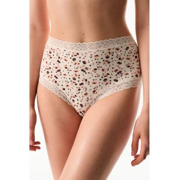 Chiloti cu talie inalta - Alb murdar