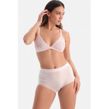 Chiloti cu talie inalta - Roz pal