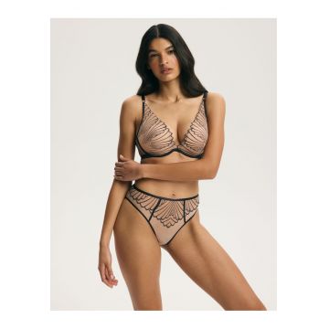 Chiloti dama cu talie inalta figi Nugat - Gri
