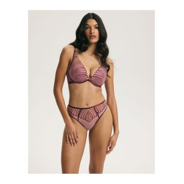 Chiloti dama cu talie inalta figi Nugat - Roz