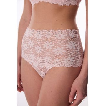 Chiloti hipster cu talie inalta - Roz pal