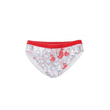 Chiloti pentru femei cu elastic personalizat NF02 - Gri/Roz