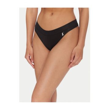 Chiloti tanga dama -  bumbac - negru